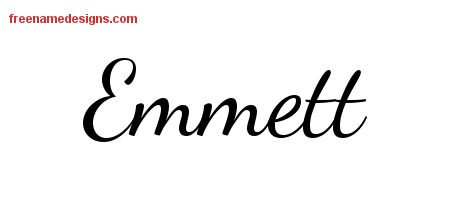 Emmett Lively Script Name Tattoo Designs