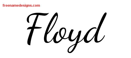 Floyd Lively Script Name Tattoo Designs