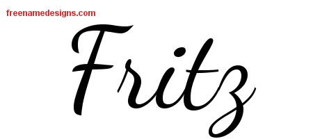 Fritz Lively Script Name Tattoo Designs