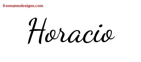 Horacio Lively Script Name Tattoo Designs
