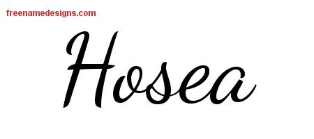 Hosea Lively Script Name Tattoo Designs