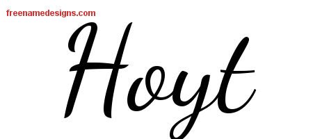 Hoyt Lively Script Name Tattoo Designs