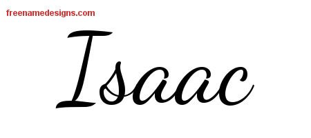 Isaac Lively Script Name Tattoo Designs