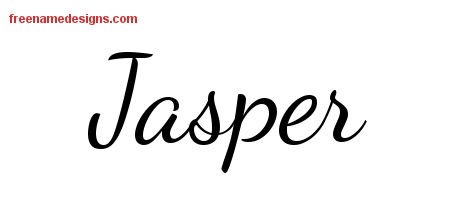 Jasper Lively Script Name Tattoo Designs