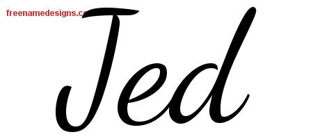 Jed Lively Script Name Tattoo Designs