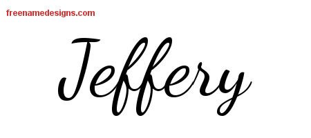 Jeffery Lively Script Name Tattoo Designs