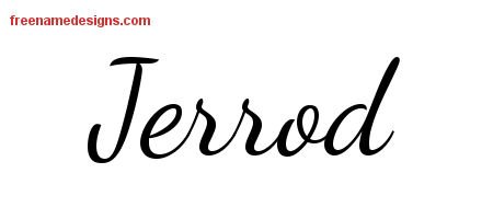 Jerrod Lively Script Name Tattoo Designs