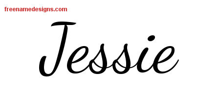Jessie Lively Script Name Tattoo Designs