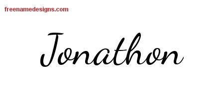 Jonathon Lively Script Name Tattoo Designs