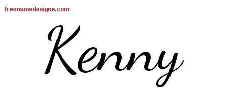 Kenny Lively Script Name Tattoo Designs