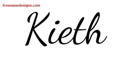 Kieth Lively Script Name Tattoo Designs