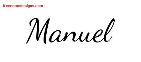 Manuel Lively Script Name Tattoo Designs