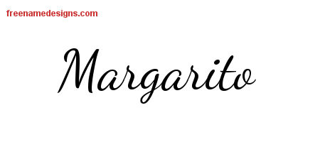 Margarito Lively Script Name Tattoo Designs