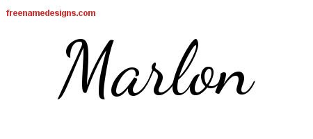 Marlon Lively Script Name Tattoo Designs