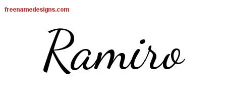 Ramiro Lively Script Name Tattoo Designs