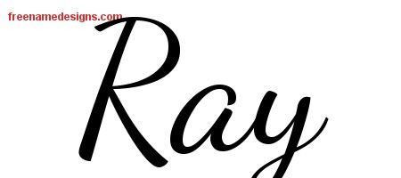 Ray Lively Script Name Tattoo Designs