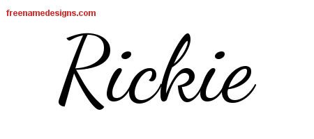Rickie Lively Script Name Tattoo Designs