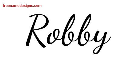 Robby Lively Script Name Tattoo Designs