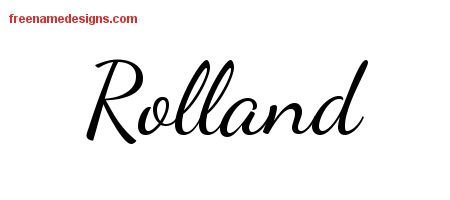 Rolland Lively Script Name Tattoo Designs