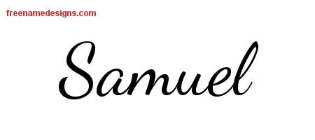 Samuel Lively Script Name Tattoo Designs