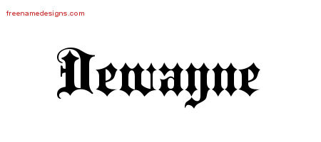 Dewayne Old English Name Tattoo Designs