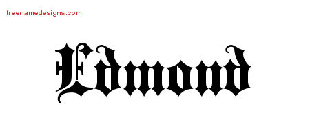 Edmond Old English Name Tattoo Designs