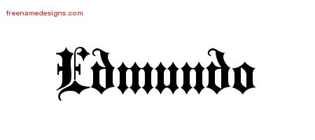 Edmundo Old English Name Tattoo Designs