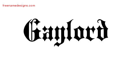 Gaylord Old English Name Tattoo Designs