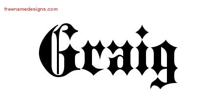Graig Old English Name Tattoo Designs