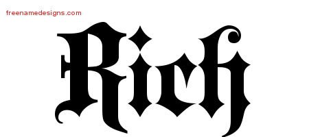 Rich Old English Name Tattoo Designs