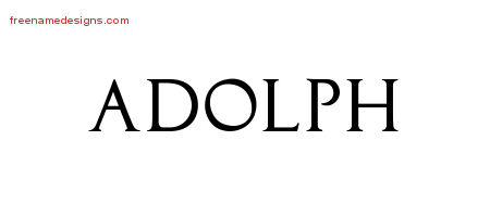 Adolph Regal Victorian Name Tattoo Designs