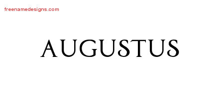 Augustus Regal Victorian Name Tattoo Designs