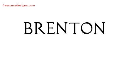 Brenton Regal Victorian Name Tattoo Designs