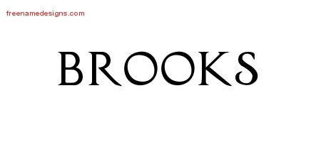 Brooks Regal Victorian Name Tattoo Designs
