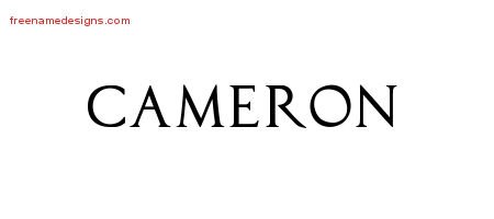 Cameron Regal Victorian Name Tattoo Designs