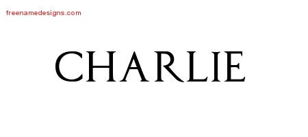 Charlie Regal Victorian Name Tattoo Designs