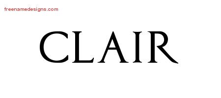 Clair Regal Victorian Name Tattoo Designs