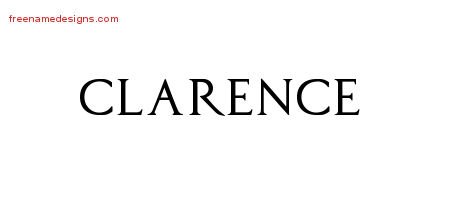 Clarence Regal Victorian Name Tattoo Designs