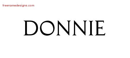 Donnie Regal Victorian Name Tattoo Designs