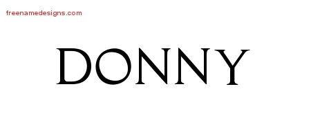 Donny Regal Victorian Name Tattoo Designs
