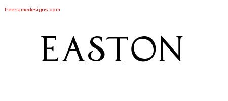 Easton Regal Victorian Name Tattoo Designs