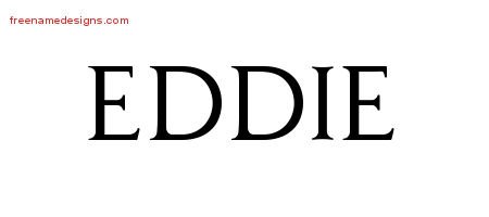 Eddie Regal Victorian Name Tattoo Designs