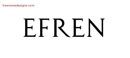 Efren Regal Victorian Name Tattoo Designs