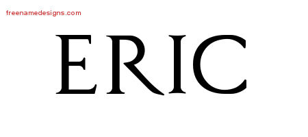 Eric Regal Victorian Name Tattoo Designs