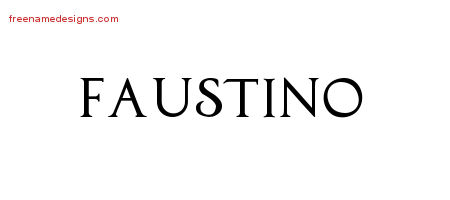 Faustino Regal Victorian Name Tattoo Designs