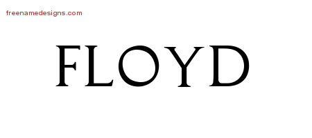 Floyd Regal Victorian Name Tattoo Designs