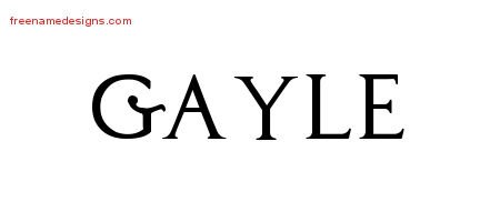 Gayle Regal Victorian Name Tattoo Designs