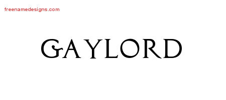 Gaylord Regal Victorian Name Tattoo Designs