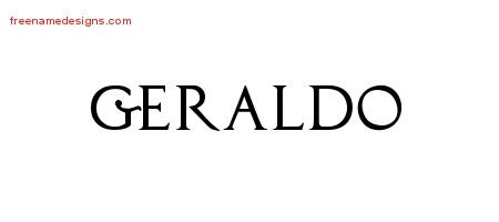 Geraldo Regal Victorian Name Tattoo Designs
