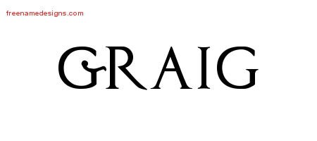 Graig Regal Victorian Name Tattoo Designs